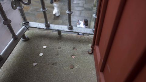 El tablero de juego que Amador tall� en los a�os 20 del siglo pasado en la Casa do Cabido