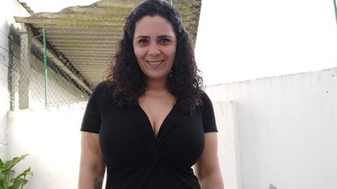 María Dolores Loureiro, antes de operarse el pecho.