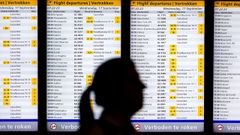 Vuelos de KLM cancelados en el aeropuerto de Schiphol (�msterdam).