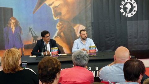 Adri�n Barb�n y �scar L�pez, en la Semana Negra, en Gij�n