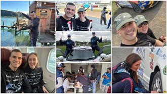 Edgar y F�tima durante su participaci�n en los Ralis de Nueva Zelanda e India este mes de abril. 