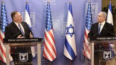 Pompeo y Netanyahu, durante la rueda de prensa conjunta