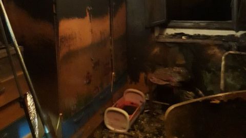 Incendio en una casa en Pilo�a