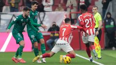 Jugada de la �ltima victoria del Racing como visitante en El Molin�n el pasado enero.