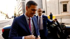 S�nchez al llegar a la firma del acuerdo con el PNV, que le garantizar�a sen investido como presidente del Gobierno