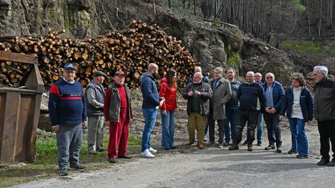 La conselleira de Medio Rural visit� la comunidad de montes de Barroso (Avi�n), una de las beneficiarias de las ayudas para la retirada de madera quemada en incendios forestales.