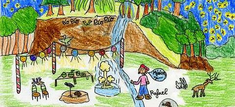 Ilustraci�n de Alejandro Leis Trillo, alumno do colexio de Vilarmide, no municipio de Mux�a.