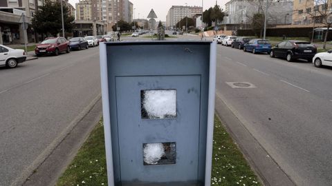 Radar daado ubicado en la Avenida de Madrid de Lugo.