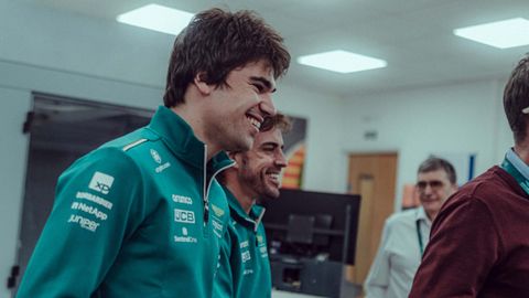 Lance Stroll y Fernando Alonso.Lance Stroll y Fernando Alonso, pilotos de Aston Martin