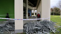 El temporal deja desprendimientos en Navia