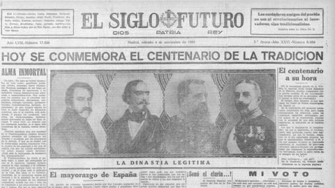 Portada de El Siglo Futuro