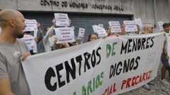 Protesta de los trabajadores del centro de menores Concepcin Arenal y Ciema