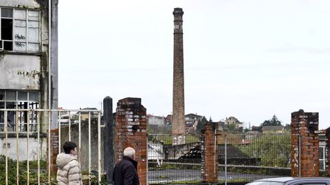 Chimenea de la f�brica de �lvarez, proyectada en 1941.