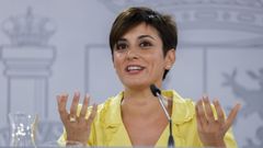 La portavoz del Gobierno, Isabel Rodr�guez, en rueda de prensa tras el Consejo de Ministros.