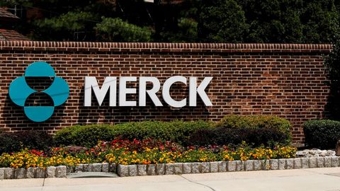 Entrada de la sede de Merck en Nueva Jersey, Estados Unidos