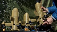 Drones Sting utilizados por las tropas de Ucrania para interceptar los drones rusos, de fabricaci�n iran�.