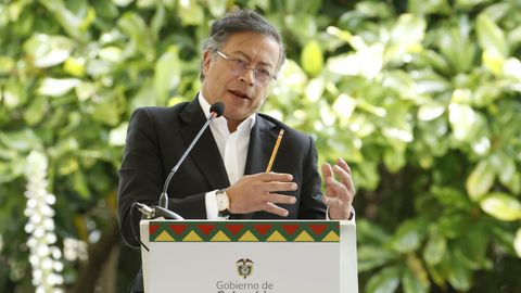 El presidente de Colombia, Gustavo Petro, durante una visita a Brasil para una cumbre.