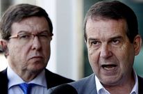 Abel Caballero, ayer con el concejal y portavoz del grupo municipal socialista, Carlos Font. 