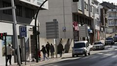 Vista general de la avenida Arcadio Pardi�as, en Burela