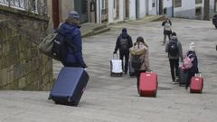 Turistas en Santiago a principios de enero
