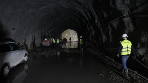 Obras de los tneles del tren al puerto exterior