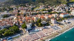 Uno de los arenales de Spotorno, en Italia