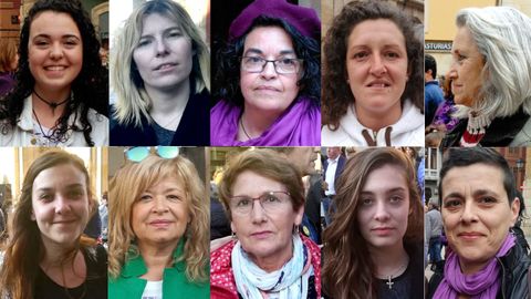 Mujeres asturianas participantes en las concentraciones del pasado 16 de mayo en Oviedo y Gijón