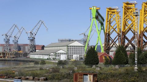 El astillero de Fene est� especializado en la producci�n de cimentaciones para e�lica marina