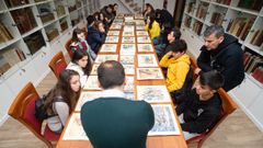 Visita de escolares al Museo del Gravado y un obradoiro de�Paco Casal