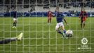 Alfredo Ortuo marcando el 2-1 ante el Rayo Vallecano