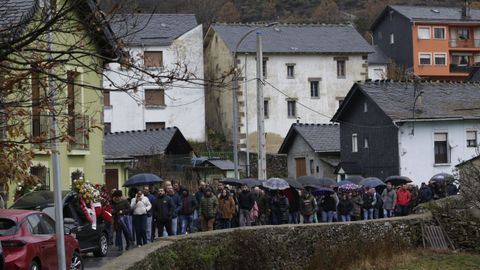 Funeral por el minero Anilson Soares de Brito, fallecido en la mina de Veiga de Rengos, en la Iglesia parroquial de Caboalles de Abajo