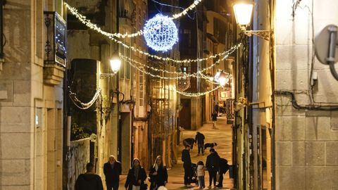 Iluminación en el casco histórico de Ourense