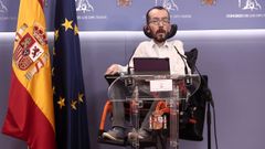 El portavoz de Unidas Podemos en el Congreso, Pablo Echenique