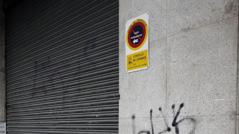 Imagen de archivo de un vado en la capital ourensana.