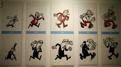 Evoluci�n de Mortadelo y Filem�n, en la exposici�n �Francisco Ib��ez. El mago del humor�. 