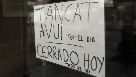 Huelga general en Catalu�a.
