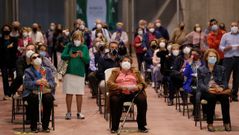 Sala de espera para la vacunaci�n en Sevilla