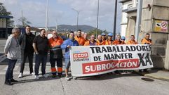 Concentraci�n de la plantilla en la puerta de Navantia Ferrol