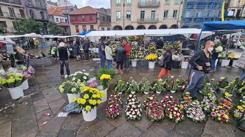 Mercado de las flores de difuntos en la Ferrera