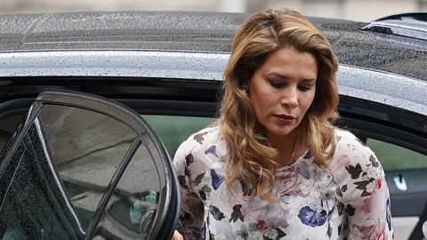 La princesa Haya, a su llegada al alto tribunal de Londres.