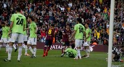 <span lang= es-es >Barcelona - Osasuna: 7-0</span>. Los pamplonicas se llevaron el correctivo m�s grande la semana pasada en el Camp Nou.