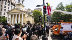 Inaguraci�n en Washington de una plaza  con el lema antirracista �Las vidas negras importan�