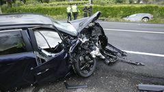 Accidente de trafico en o Portanxil ac544