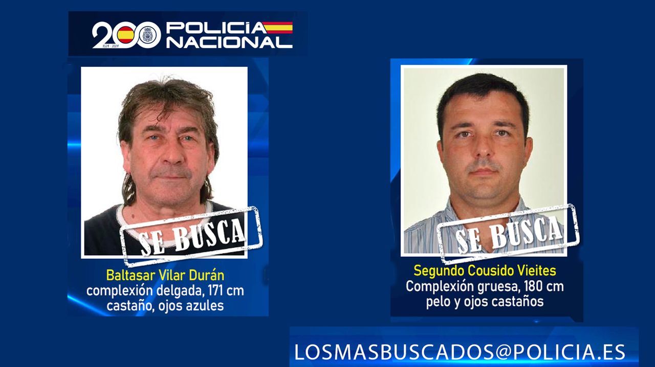 Dos gallegos, en la lista de los fugitivos más buscados de España