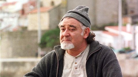 Manuel Lourenzo interpretando a Melgacho, a popular personaxe da serie Mareas Vivas