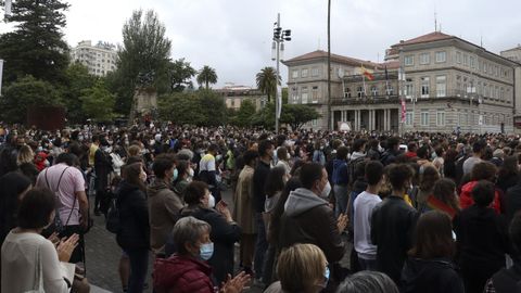 Acto de repulsa al asesinato de Samuel, en Pontevedra