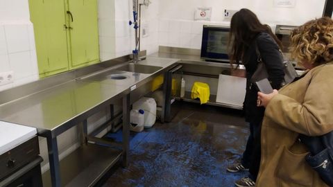 Inundaciones en el colegio de Jove, este domingo 10 de noviembre