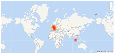 Registro de quejas�sobre la ca�da, por zonas