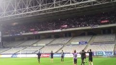 Afici�n del Real Valladolid en el Carlos Tartiere