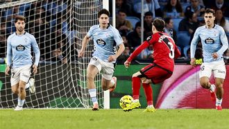 Hugo Burcio debut� con el Celta en Primera en su primera convocatoria y tras haber sido citado previamente en Copa del Rey.